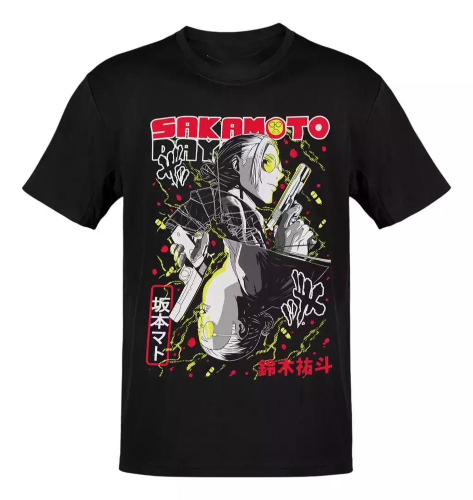 

Аниме Sakamoto Days Сакамото Белая футболка Размер S-5XL, Подарок для друзей Унисекс футболка XL