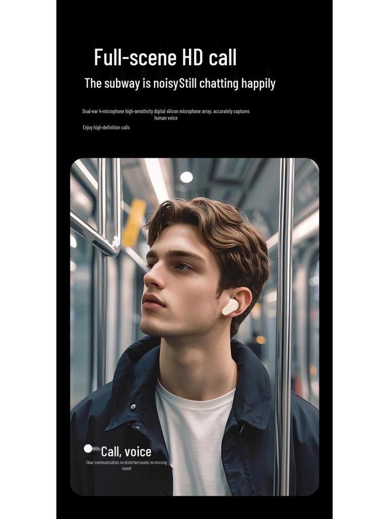 B-20 New Style Short Handle Noise-Cancelling Bluetooth Earphones: High-Quality Sound, Long Battery Life, Comfortable Fit.
