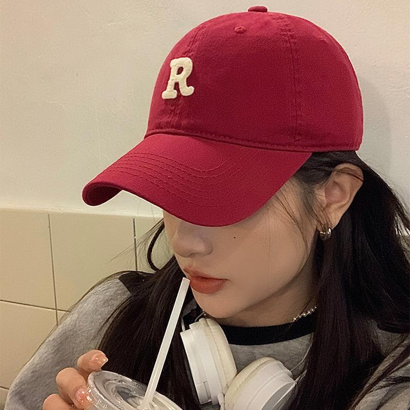 

Wide brim baseball cap Women s summer thin and small face Big head circumference Peaked cap Versatile soft top Deep top Beige hat adjustable