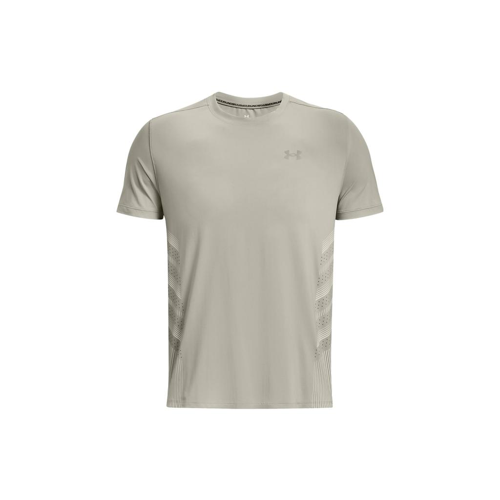Under Armour Iso Chill T Shirts Men's Gray Green Crew Neck Moderate Straight Fit 1376518-504