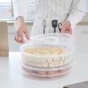 Multilayer Food Storage Container Clear Round Dumpling Box Dumplings Organizer  Freezing
