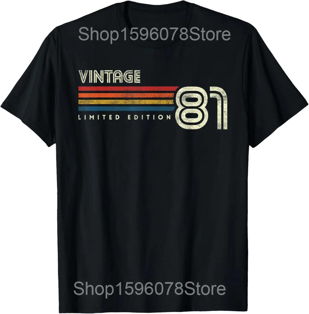 44 Year Old Vintage Born In 1981 44th Birthday Cassette Tape T Shirts Humor Streetwear Tee Short Sleeve Unisex Loose Clothing