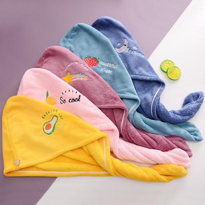 25*65cm Cartoon Korallenfleece Turban, Duschhaube, Haartuch, Haartrocknungshaube
