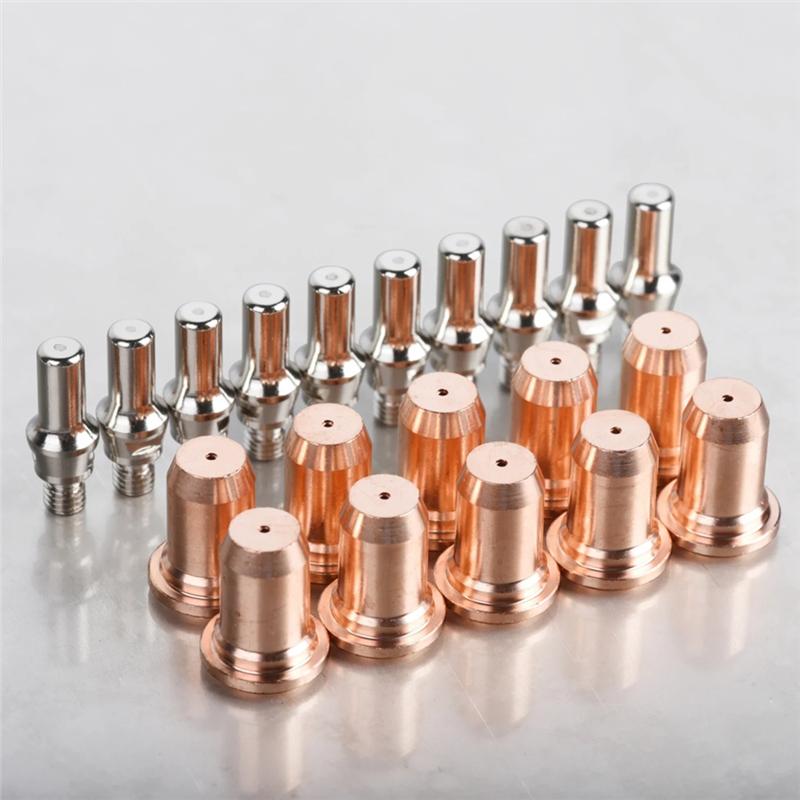 B97A-20PCS IPT-60 PT-60 IPT-40 PT40 Electrode 52582 Nozzle 51313P Fit Plasma Cutter Torch Consumables, Nozzle