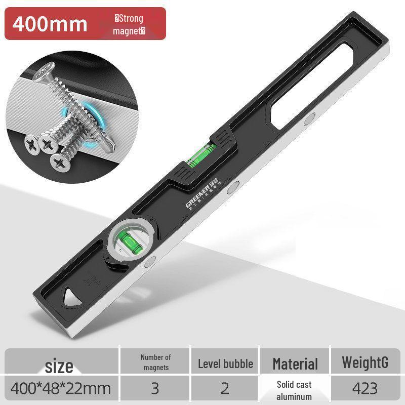 Small High Precision Aluminum Alloy Magnetic Spirit Level for Home Decoration
