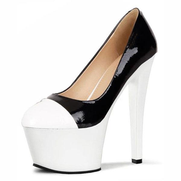 2025 hochhackige Einzelschuhe wasserdichte Plateausohle dicke Sohle, einteiliger 17 cm hoher Absatz