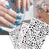 Design Cow Manicure DIY Nail Art Cow Print Nails Sticker Self-Adhesive Decal 3D Irregular Spots