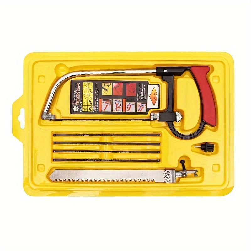 Telaio Antiscivolo Mano Design Ergonomico Sega a Mano Strumento Portatile Set 6 in 1 Lama in Acciaio Telaio Antiscivolo Mano Ergonomico Mano 6 in 1 Utilità Sega a Mano Set di Strumenti