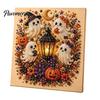 Artisanat d'Art Perles Artificielles 3D pour Adultes 2 Pièces Art d'Halloween, Peinture Fantôme Citrouille Sorcière Corbeau Kit de Décoration Festif DIY, Projet Crâne Adultes, Fête