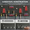 38-teiliges wandmontiertes Lochplattensystem mit 4 Platten, Werkzeugaufbewahrungseinheit für die Garage, Schwarz und Rot