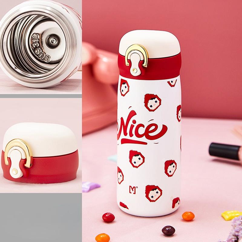Portable Thermos Cup 350ml Vacuum Flasks Portable Stainless Steel Thermos Cup Water Bottle Travel Tea Mug Office Thermos Cup