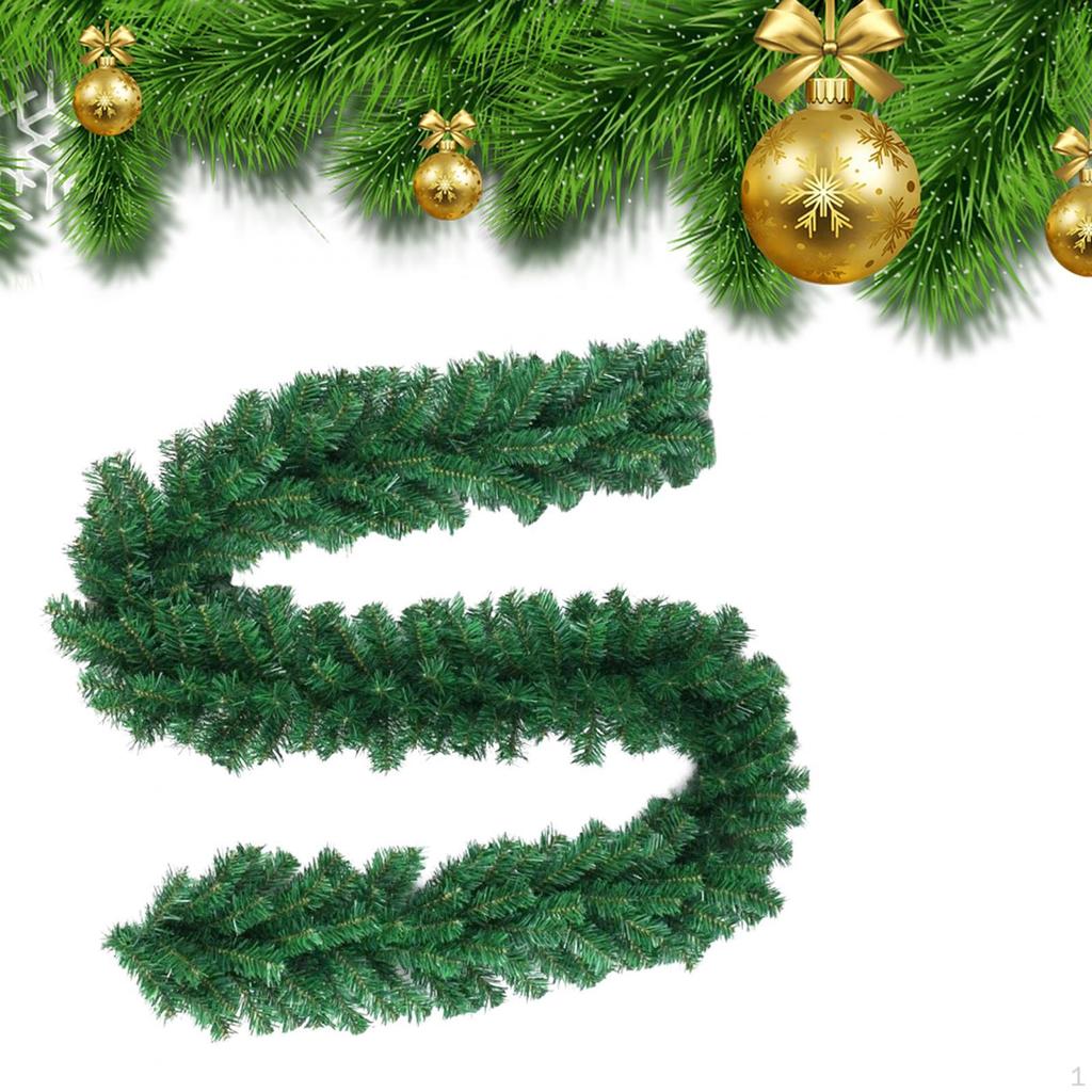 8.8 ft Christmas Garland Artificial Ivy Non Lit Greenery Hanging Xmas Decor for Railing