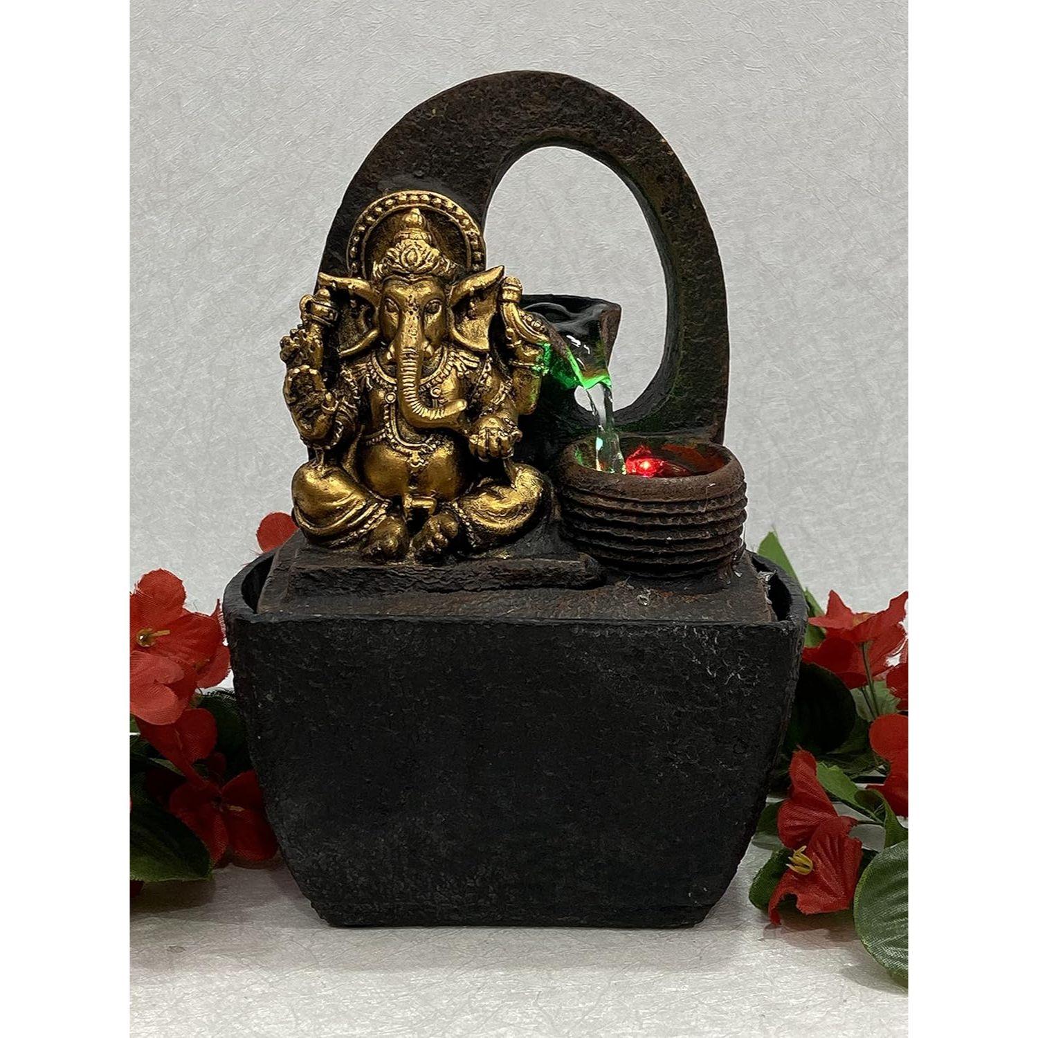 

Столешница из полирезины, комнатный/уличный водопадный фонтан со светодиодной подсветкой, домашний декор, украшение, подарочные товары