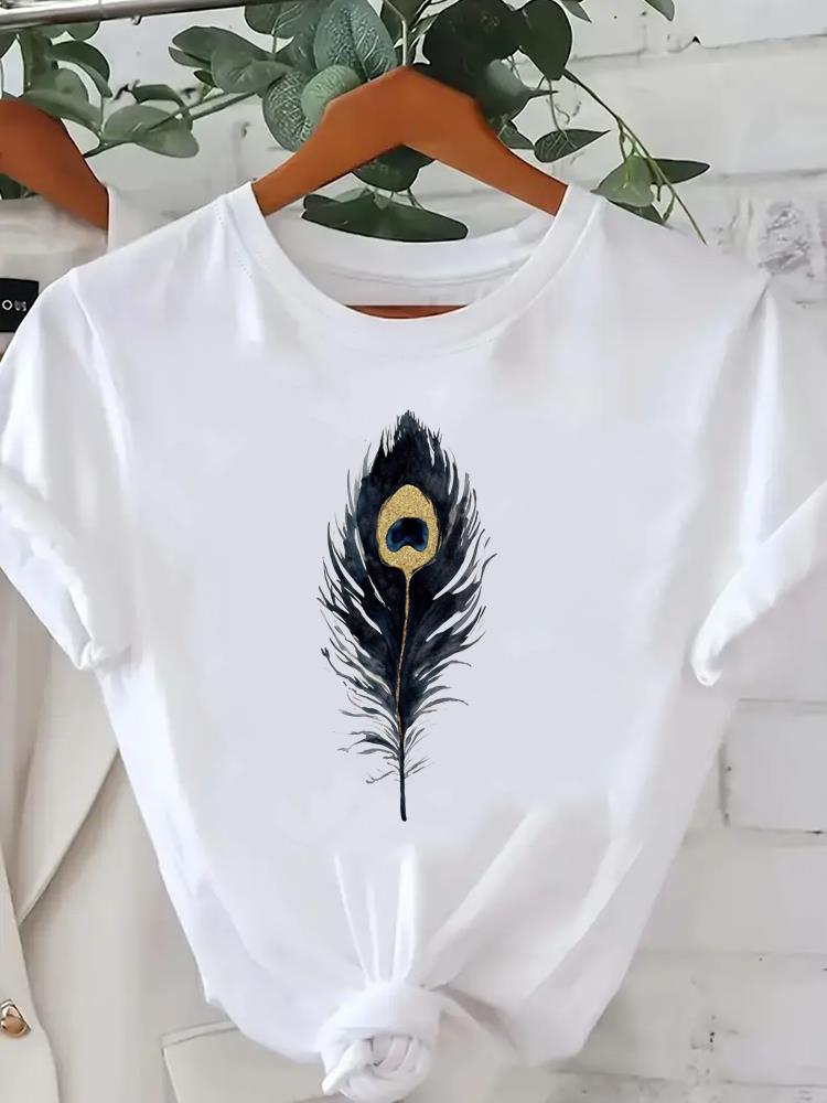 (Asian Size) 90s watercolor butterfly Printed Clothing Female Top Fashion Graphic Short Sleeve T-shirts Casual T Shirt  Lady Women Tee