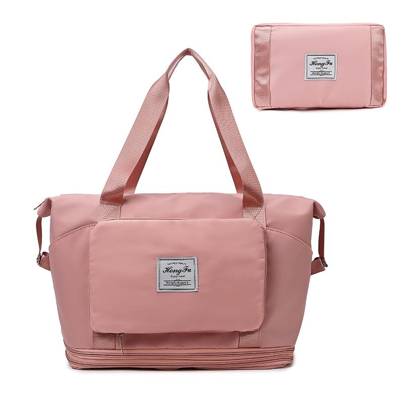 

Double-Layer Gym Bag: Large Capacity Travel Bag with Dry-Wet Separation, Handheld & Shoulder Options