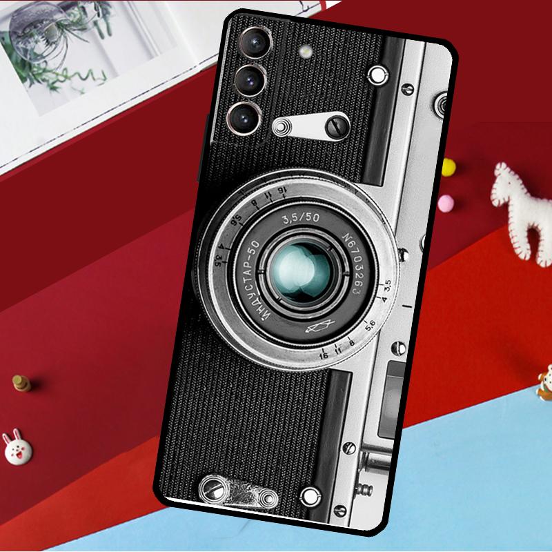 Retro Camera Vintage Funda For Samsung Galaxy S25 Ultra S24 S22 S23 Plus S20 S21 FE S9 S10 S24 FE Phone Case