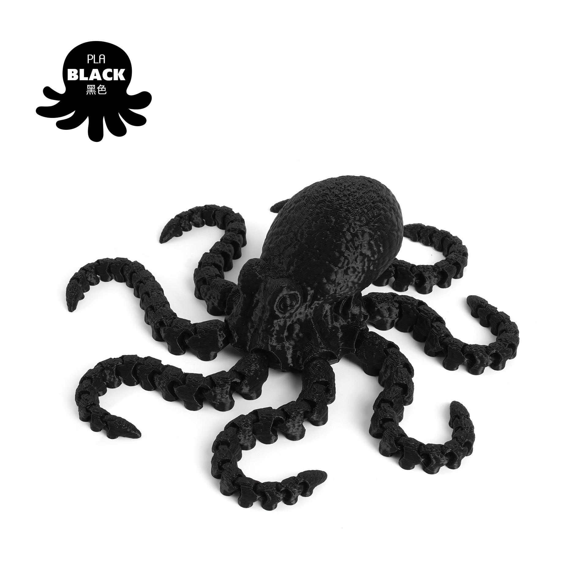 

New High Quality 3D Printed Octopus Figurine with Flexible Joints Colorful Animal Table Ornament 17cm Squid Toy Home Decoration 17cm