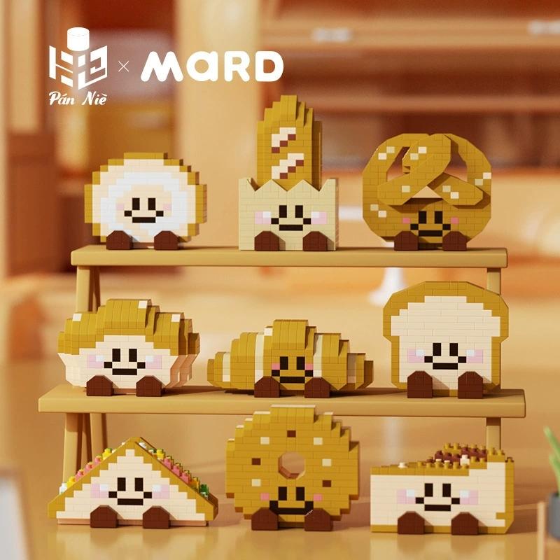 NEW Cute Food Bread Swiss Rolls Baguettes Croissants Sandwiches Toast Building Blocks Kit Girl Bricks Model Kids Toy Children