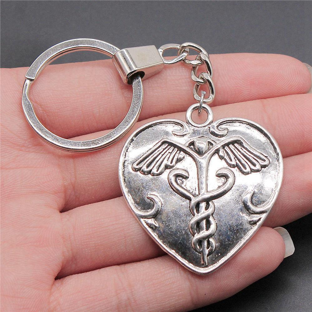 Dinosaur Animal Prehistoric Creature Pendant Antique Bronze Metal Keychain with 30mm Ring for Women High Quality