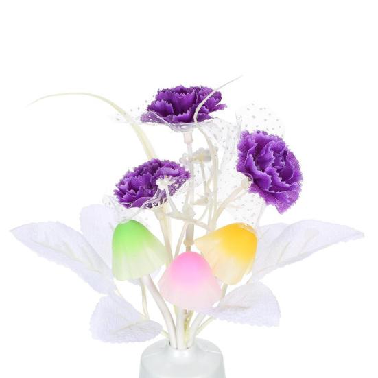 LED Flower Vase Wall Plug-in Potted Sensor Light Color Changing Night Lamp Decor
