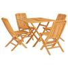 VidaXL Ensemble à Dîner de Jardin 5 pcs, Ensemble à Manger avec Table et Chaise, Ensemble de Salon, Meubles de Terrasse, 3155036