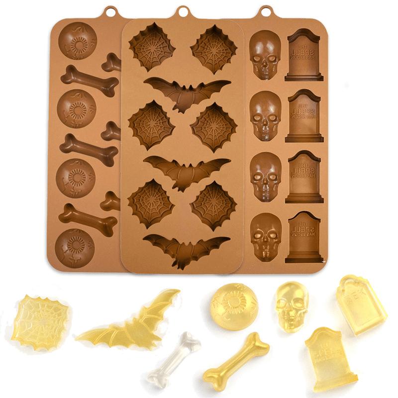 Halloween Pumpkin Wine Bottle Wine Core Chocolate Mold Fruit Candy Dessert Mold Vampire Teeth Silicone Mold