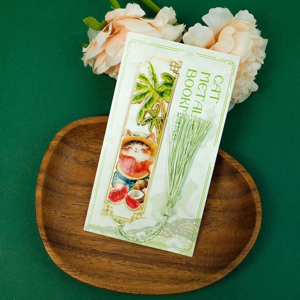 Metal Metal Hollow Bookmark With Tassel Book Page Marker Creative Book Page Holder Book Lovers