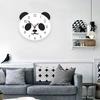 Cartoon Wanduhr Acryl Uhr Nationalschatz Panda Niedlich Minimalistisch Haus Wanduhr