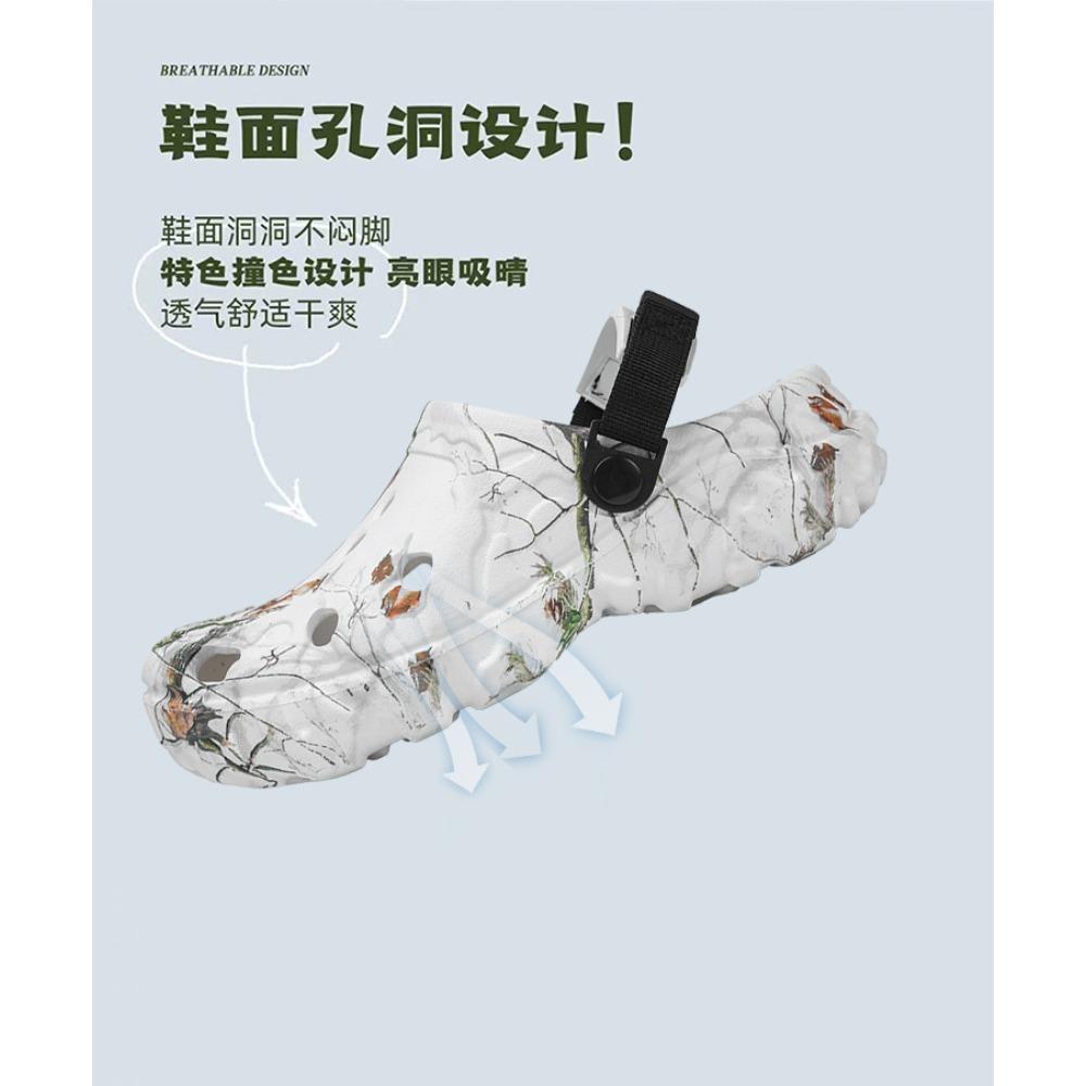 Übergröße Herren Sommer Geschlossene Slip-On Schuhe, Leichte Zwei-Wege-Tragbare Outdoor Strand Slide Sandalen