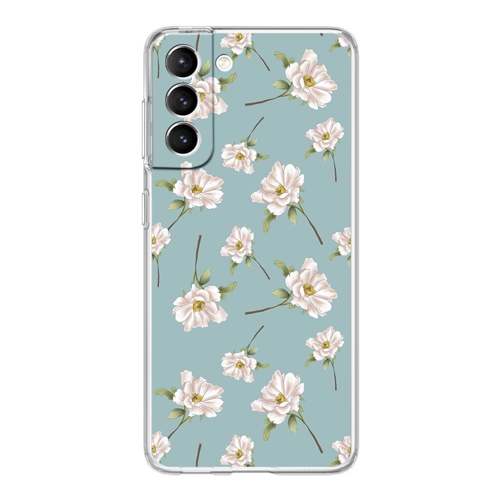 Flower Phone Case For Samsung Galaxy S24 S23 S22 S20 Ultra S21 FE 5G S10 S9 Plus S10E S8 Soft Silicone Clear Cover