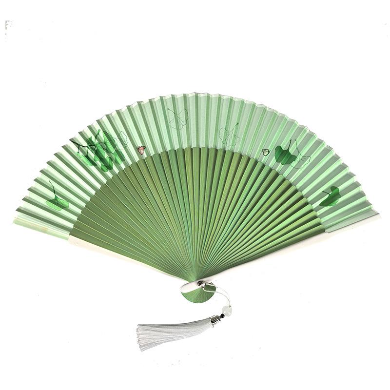 Portable Chinese Qipao Dance Fan: Small, Carry-On, Hollowed-Out Folding Design