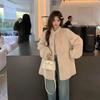 New winter casual temperament long loose coat imitation mink hair thickened warm coat