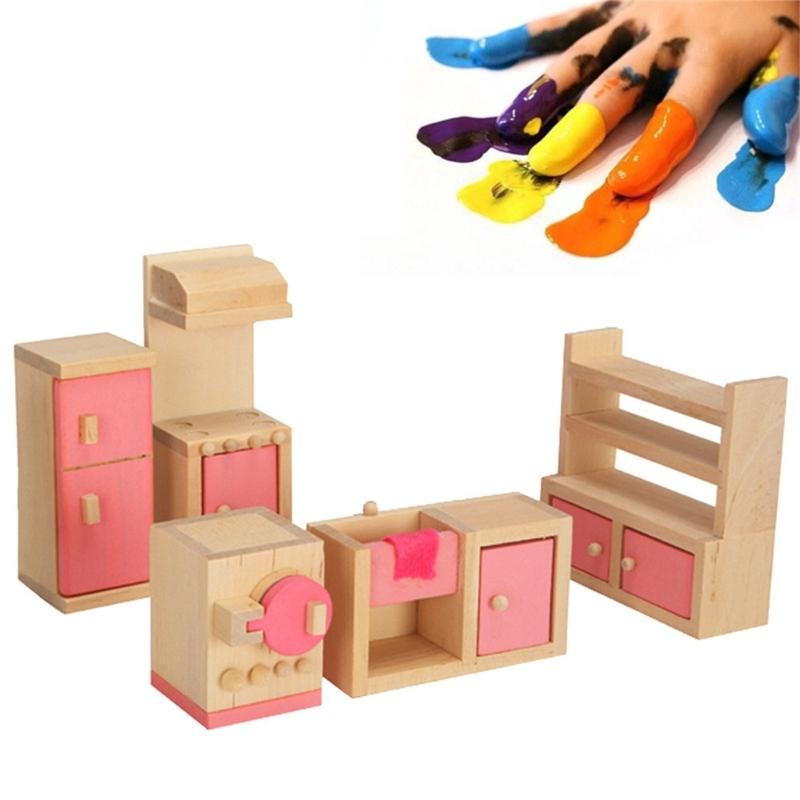 Furnishings Life Scene Pretend Play for Kids Doll House Furniture 1:12 Scale Realistic Model for Bedroom Dinning Room