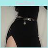 Stylish Pu Leather Retro Moon Crescent Waist Chain Belt For Punk And Gothic Style