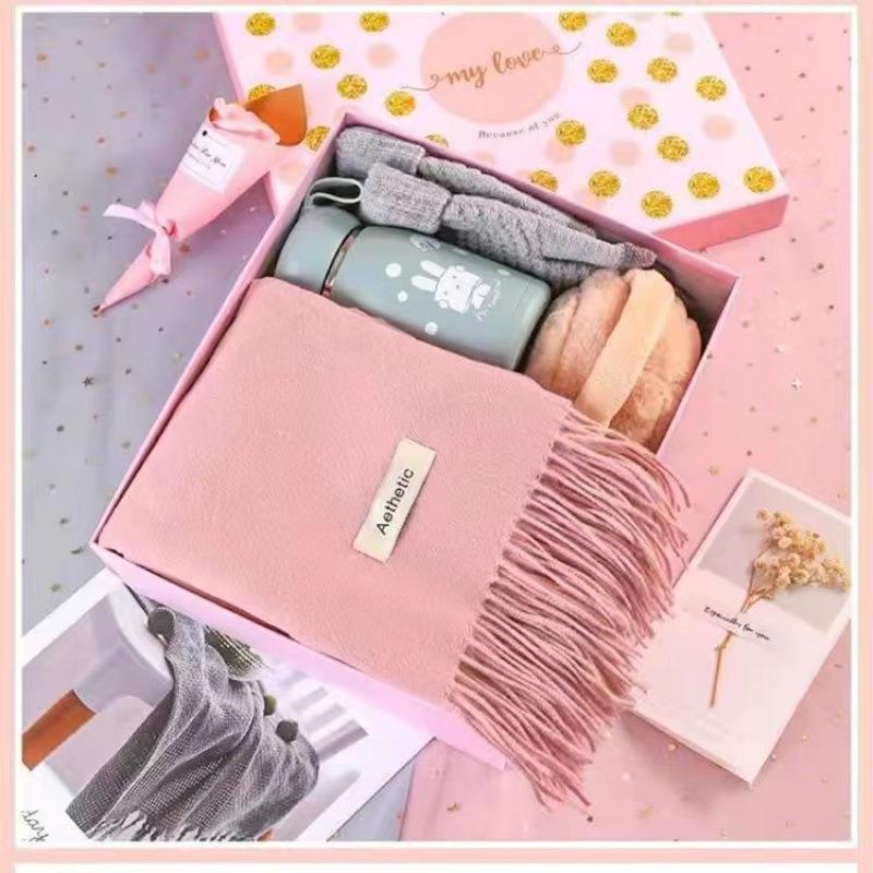 Winter Scarf & Neck Gaiter Gift Set for Women - Perfect Birthday Present for Girlfriend