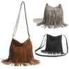 Vintage Tassel Crossbody Bag For Women Large Capacity Casual Tassel Shoulder Bag For Outdoor Travel Women'S Handbag