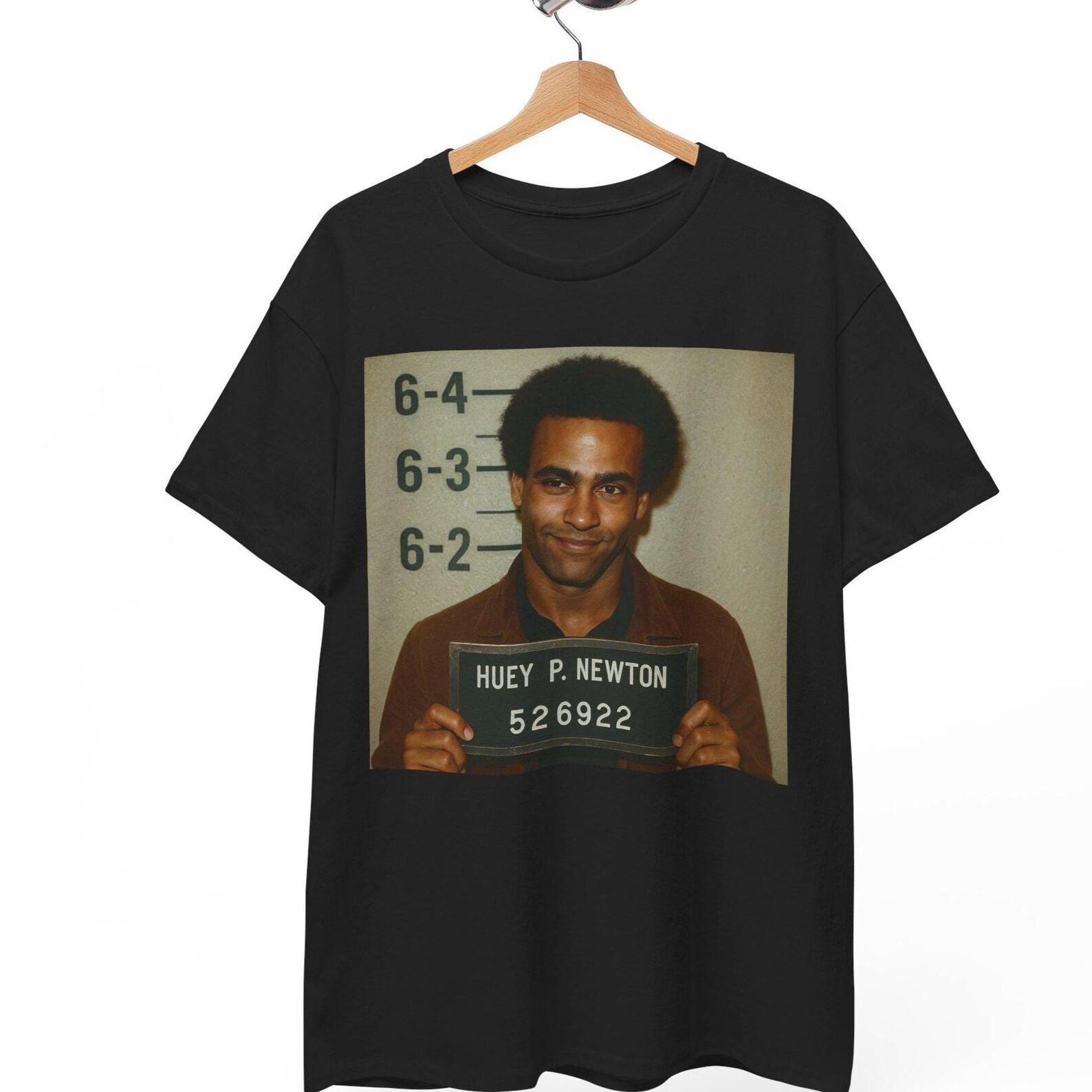 Huey P Newton Mugshot T-Shirt: Black Panther Party Graphic Tee XL