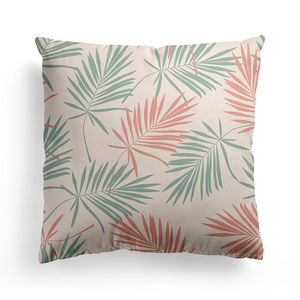 Floral Print Pillowcase, Home Peach Skin Velvet Material Sofa, Car Office Bedside Pillow and Cushion Cover