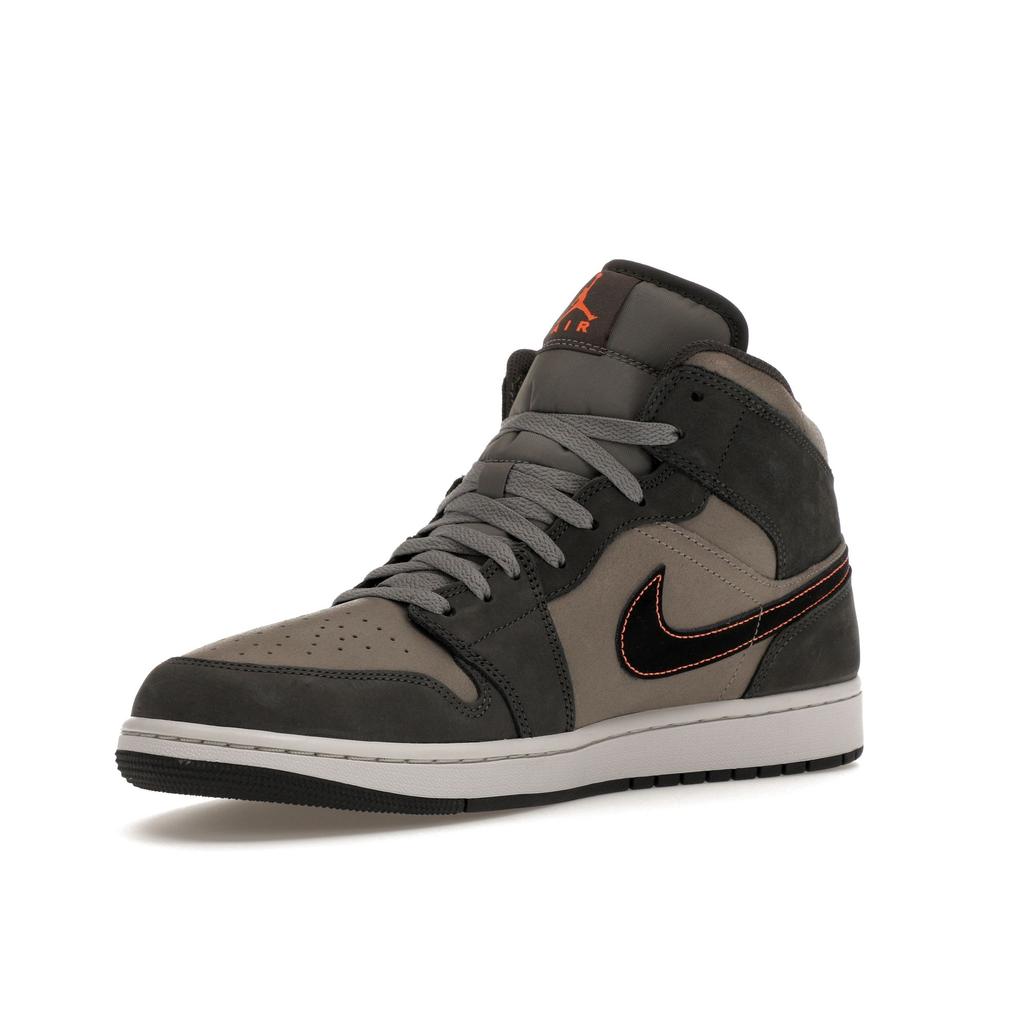 Air Jordan 1 Mid SE Night Stadium Men Sneakers Grey Black Flat-Pewter FQ8338-017