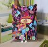 1PC Throw Fantasy Mushroom Flannel Blanket Forest Mushroom arts Bohemia style Soft thin Blankets for Home Car Camping Nap Picnic