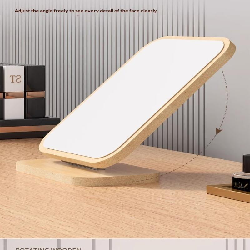 Desktop Standing Up Makeup Mirror Double Sided Hd Surface Multi Angle Adjust For Daily Makeup Vanity Use