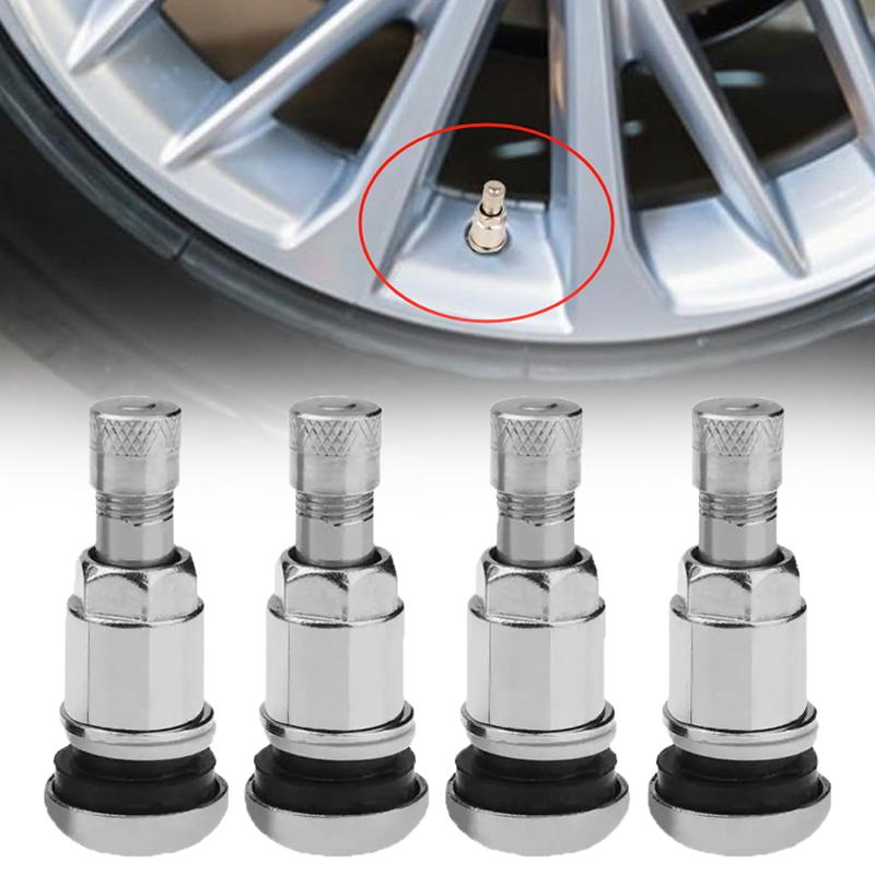 4 Bucăți Valve Universale pentru Anvelope Auto și Motociclete Cu Capac de Praf Toate din Oțel Rezistente la Explozie Tr525 Valve pentru Anvelope cu Vid Alezaj 11.3