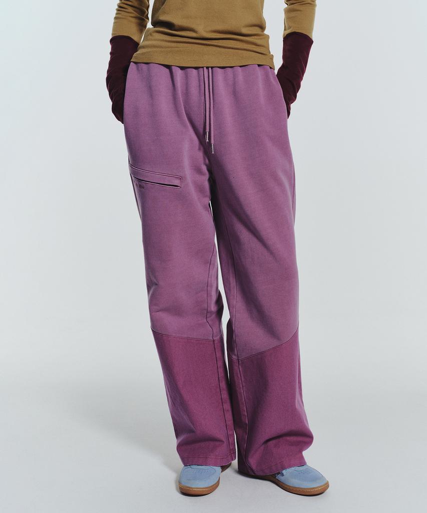Minasu Pocket Point Cotton Track Pants_Pink