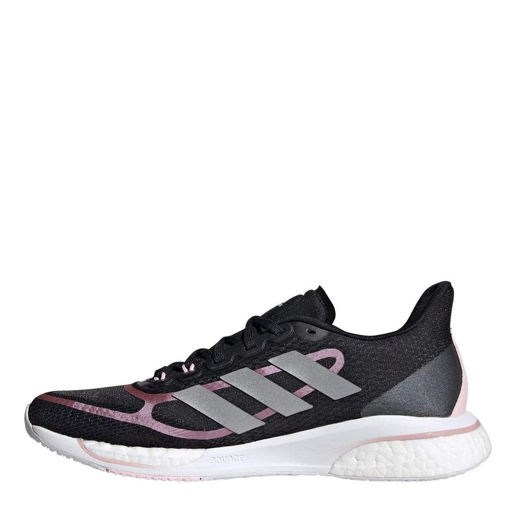 Laufschuhe LAF48 21 Modell Core Metallic cm [Adidas] Supernova+ Frühjahr/Sommer Damen Schwarz/Silber Metallic/Pink (FX6698) 25,0