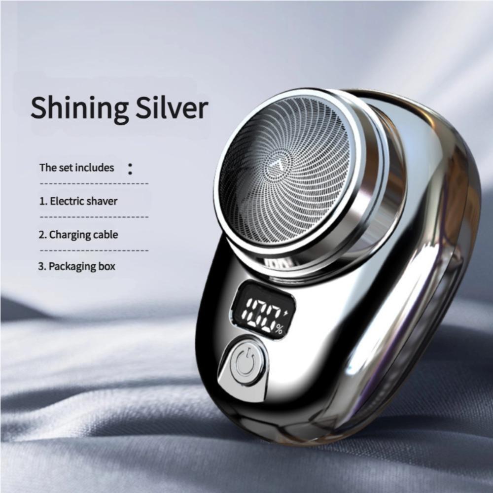 Vylepšený elektrický mini holicí strojek pro muže Cestovní kapesní holicí strojek s digitálním displejem Omyvatelný dobíjecí zastřihovač vousů na obličej Břitva na vousy