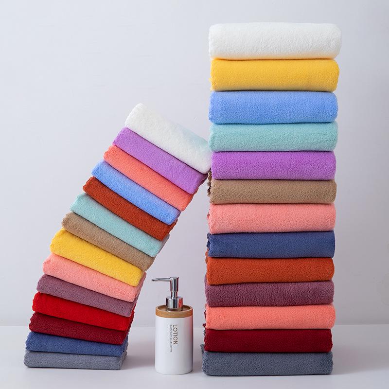 Coral Fleece Towel Set: Absorbent Bath & Face Towels with Customizable Gift Options