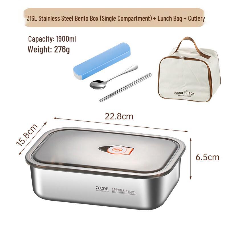ZISIZ 316L Stainless Steel Lunch Box