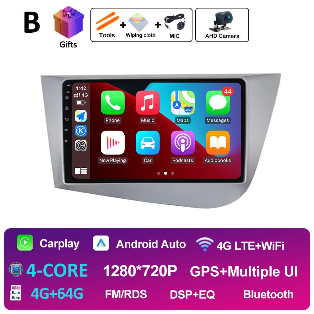 For Seat Leon 2 MK2 Left Hand Drive 2005 2006 2007 2008 - 2012 DSP Stereo GPS Navigation Car Multimedia Video Player Autoradio