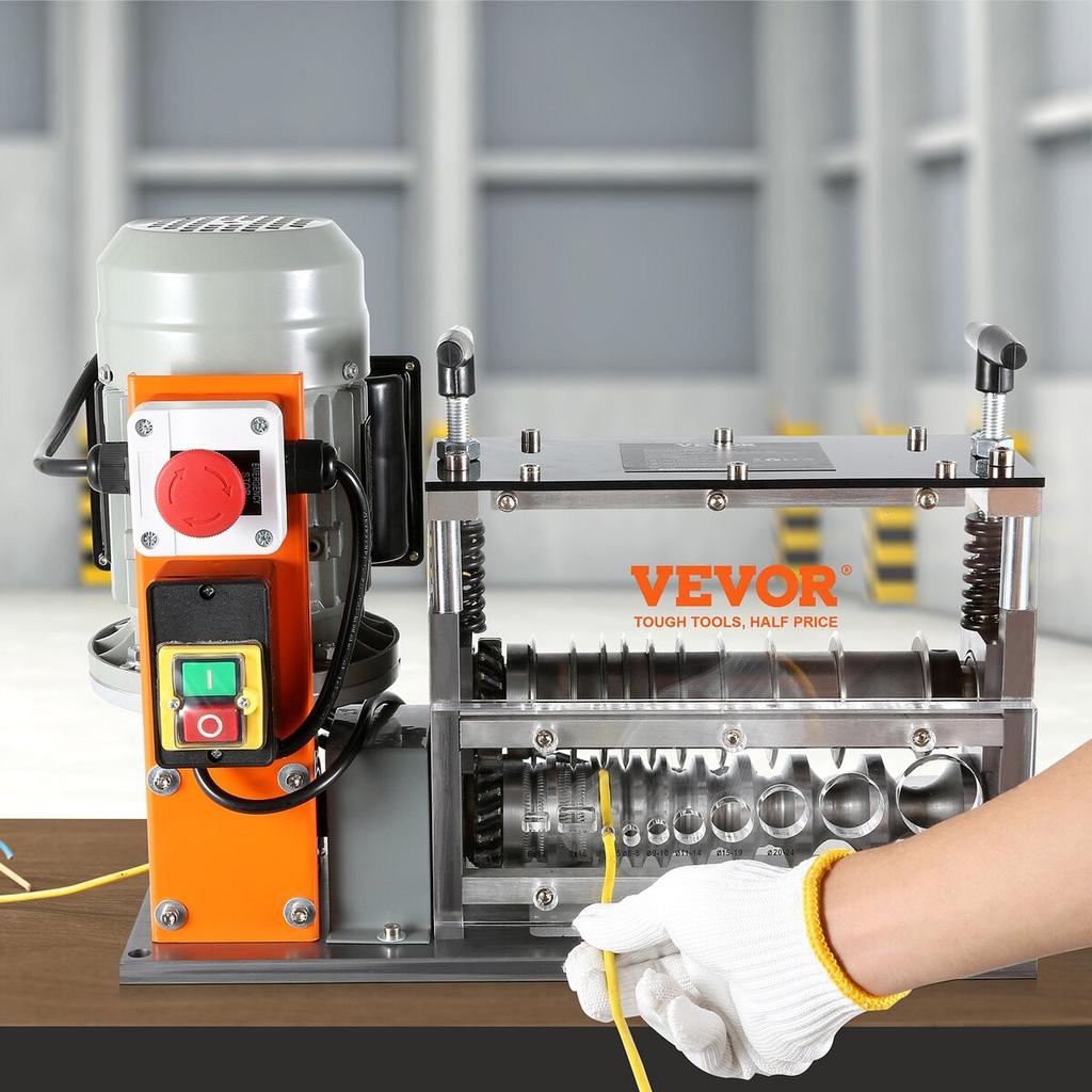 Automatic Wire Stripping Machine, 0.06''-1.57'' Electric Motorized Cable Stripper, 750 W, 98 Ft/min Wire Peeler with Visible Stripping Depth