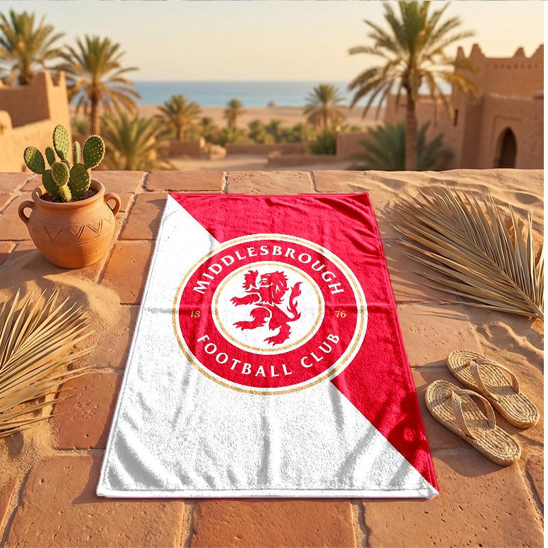 Asciugamano da Spiaggia in Microfibra Middlesbrough FC Asciugatura Rapida Assorbente Grande per Spiaggia Nuoto Viaggio